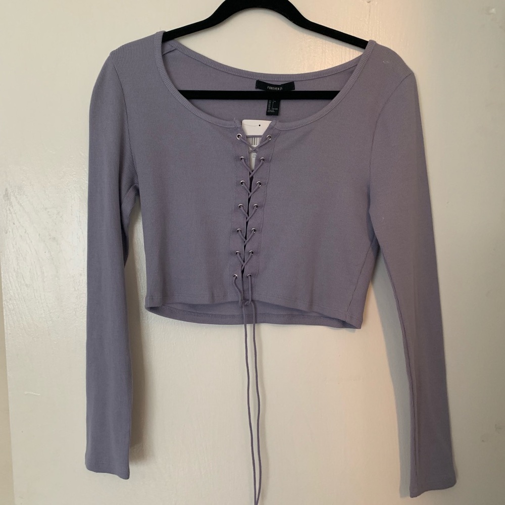 Lavender F21 crop top